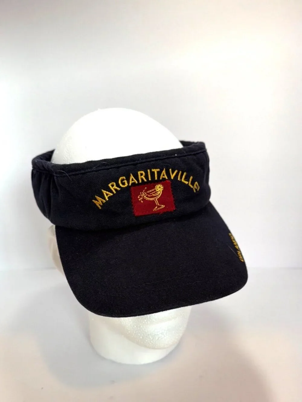 Jimmy Buffetts Margaritaville Navy Blue Adjustable Cotton Visor Embroidered Logo - Picture 3 of 4